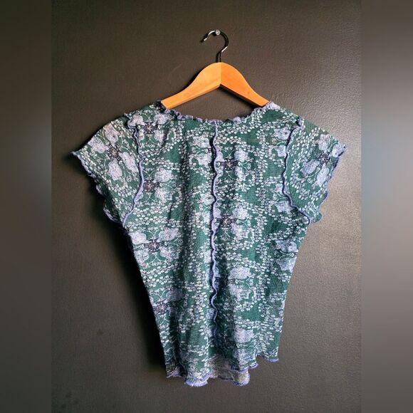 Free People Oh My Baby Tee Seagrass Combo Sz S - Picture 8 of 8